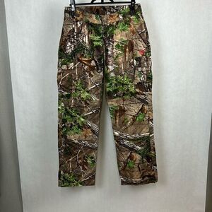 Game Winner RealTree Camo Cargo Pants Ladies Sz Medium Adjustable Waist 31.5” In